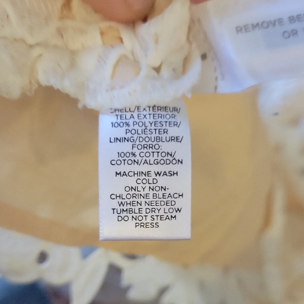 LOFT Cream Floral Lace Mini Dress - Picture 4 of 4